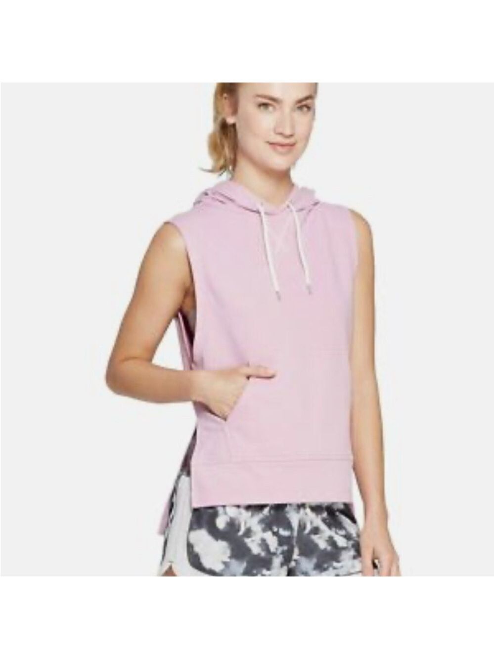 C9 by Champion Women’s Sleeveless Hoodie Top Elegant Mauve Size Small